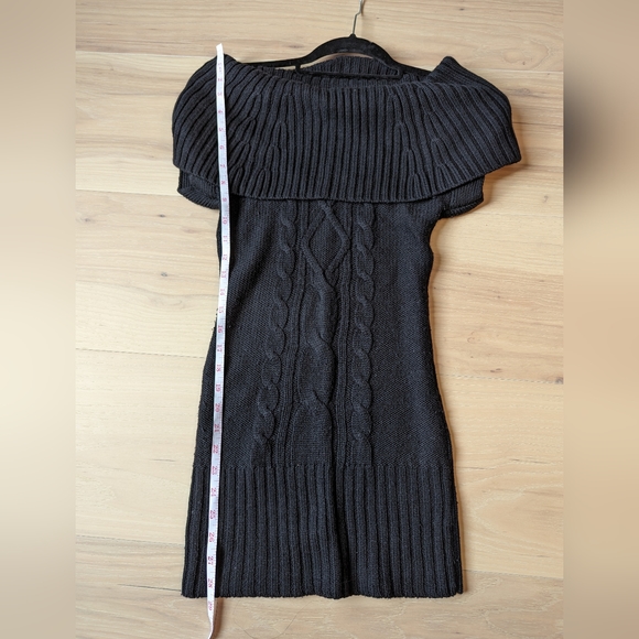 Guess Black Off-the-Shoulder Sweater Dress - XS - Picture 3 of 5